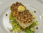 Pecan Crusted Cod with Spicy Maple Rum Butter