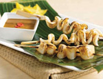 Grilled Calamari Satay Tips