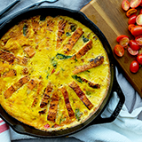 Frittata au saumon à la fumée de pommier