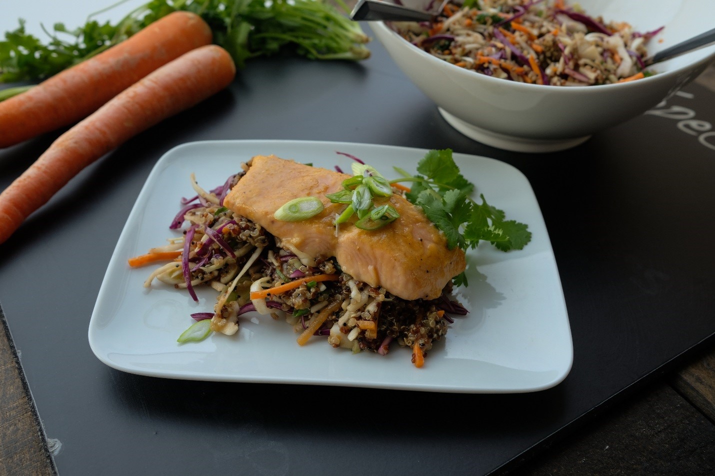 A Superfood Menu Favourite, Meet Asian Glazed Salmon with Quinoa Slaw!