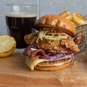 Dublin-Guinness Battered Cod Sandwich