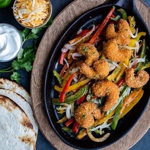 Buffalo Shrimp Fajitas