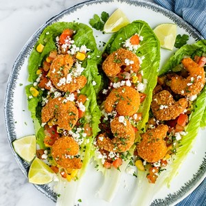 Buffalo Shrimp Lettuce Wraps